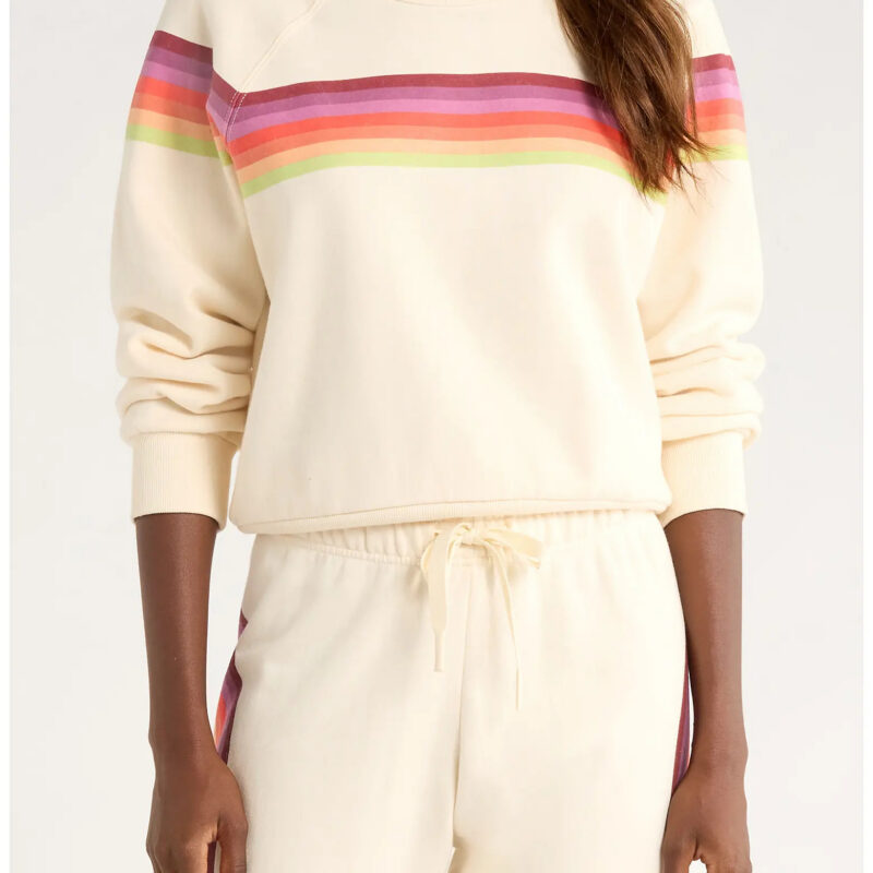 Cloud 9 Stripe Cotton Blend Sweatshirt (Women) | Nordstrom