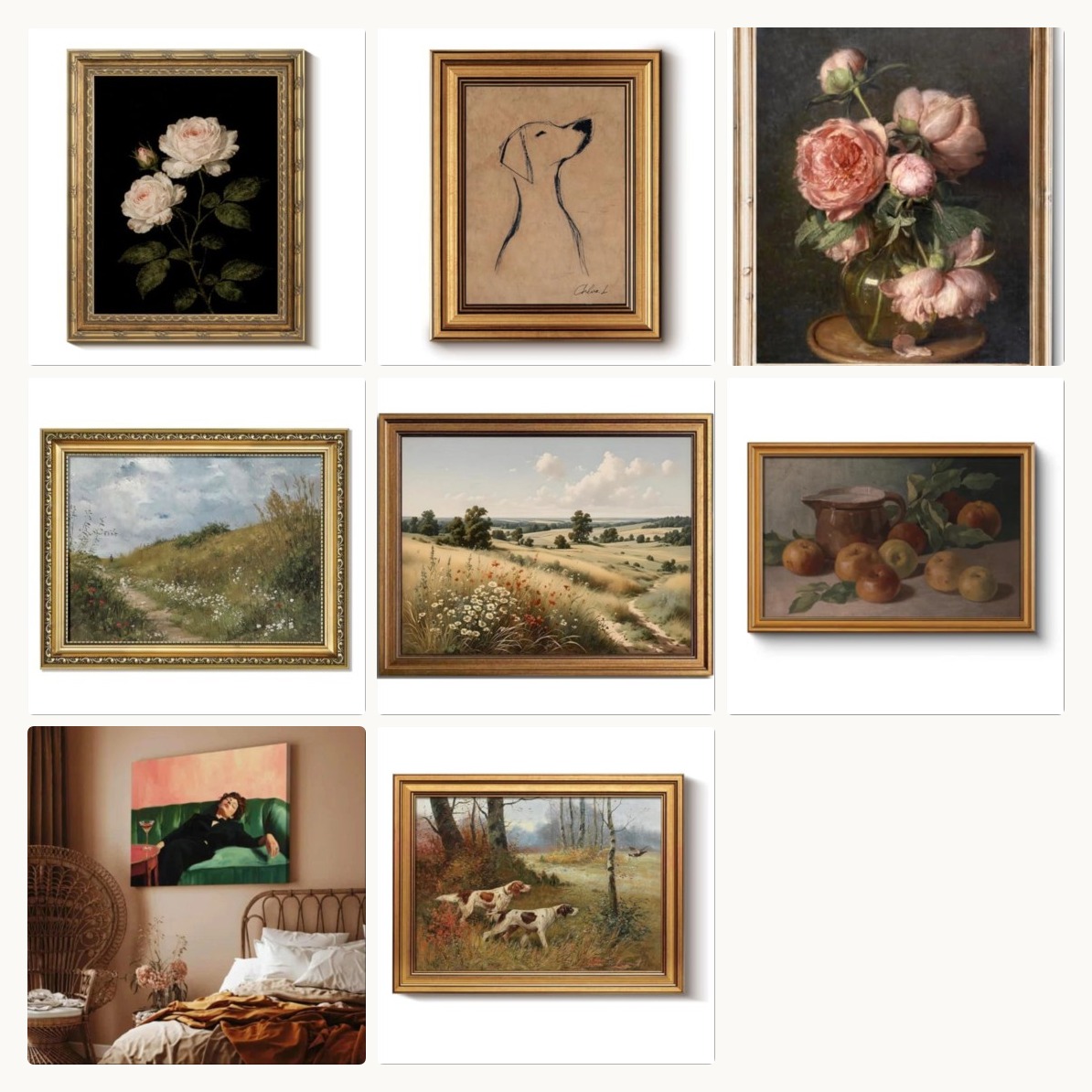 Timeless Beauty: Vintage Wall Art for Collected, Calm Spaces - Product Collection