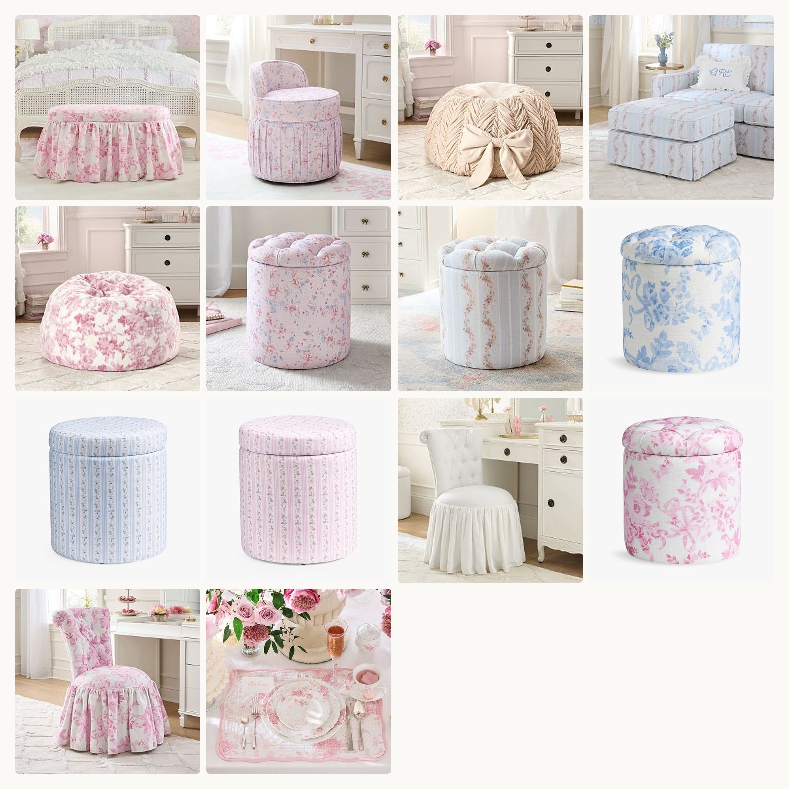 The Quiet Allure of LoveShackFancy’s Ottomans and Chairs - Product Collection