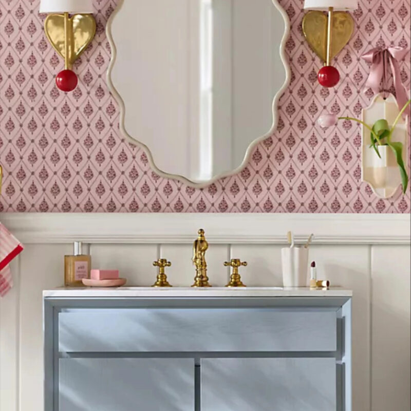 Coquille Scalloped Metallic Oval Wall Mirror
