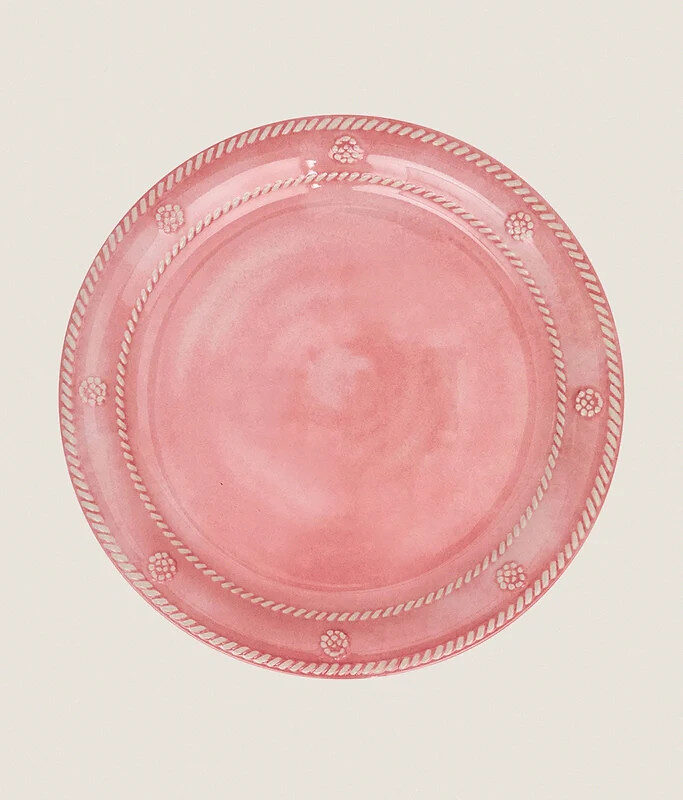 Coral Berry and Thread Melamine Salad Plate (Set of 4)