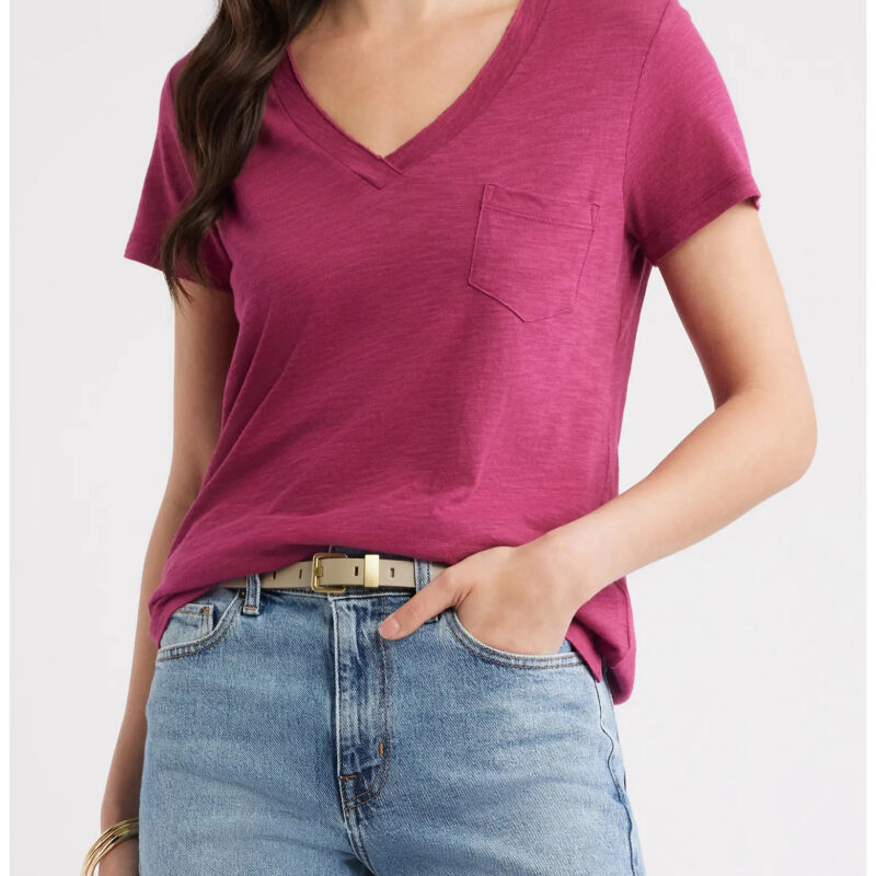 Cotton & Modal V-Neck T-Shirt (Women) | Nordstrom