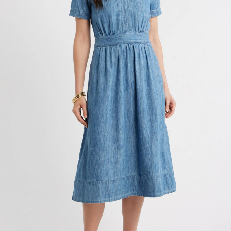 Cotton Chambray Midi Dress (Women) | Nordstrom