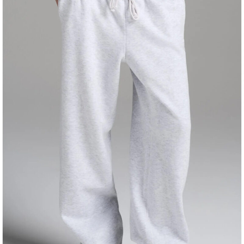 Cotton Fleece Blend Classic Straight Leg Pants (Women) | Nordstrom