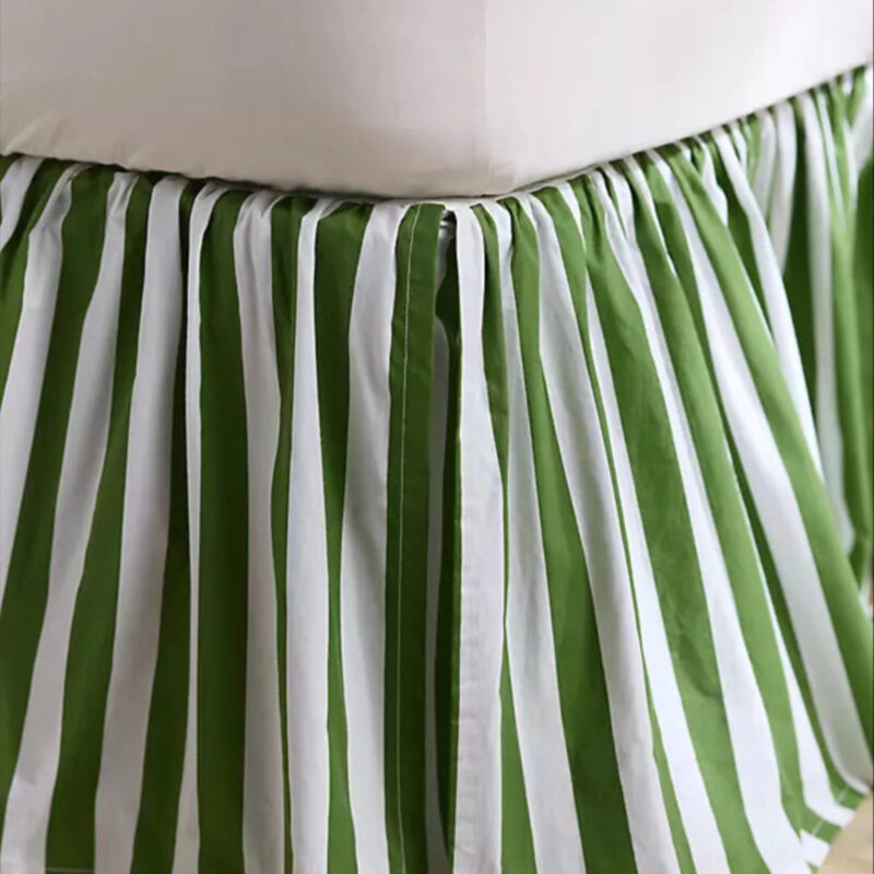 Maeve by Anthropologie Cotton Striped Printed Bed Skirt