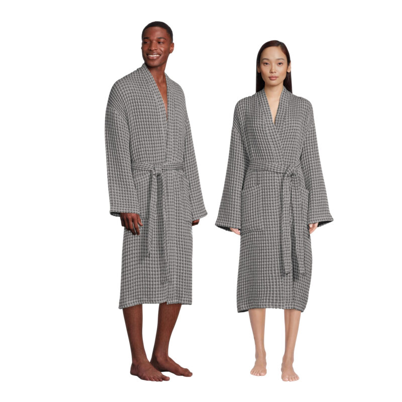 Cotton Waffle Weave Unisex Robe
