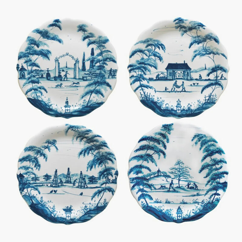 Country Estate Party Plates Set Of 4