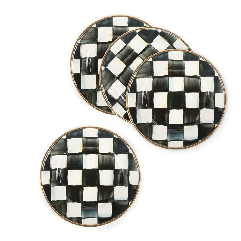 Courtly Check Appetizer Plates, Set of 4