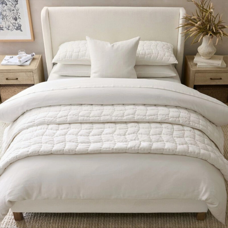 Cozy Cloud Handcrafted Quilt, White, King/Cal.King