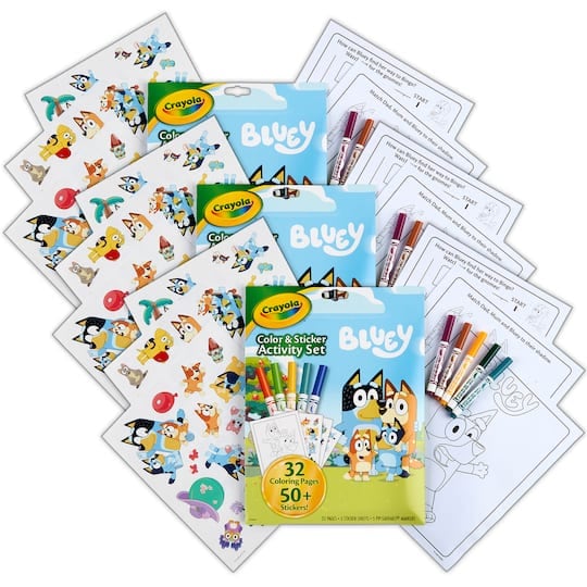 Crayola® Bluey Color & Sticker Activity Sets, 3ct. | 11.94" x 1.44" x 2.25" | Michaels®