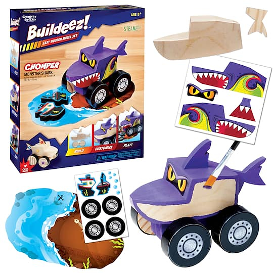 Creativity for Kidsu00ae Buildeez!u2122 Chomper Monster Shark Easy Wooden Model Kit