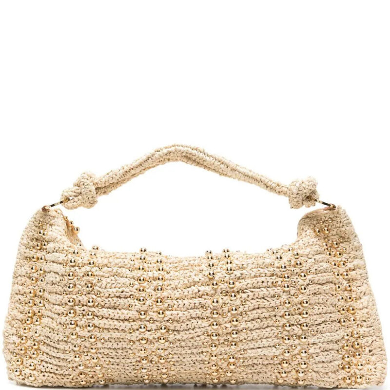 Cult Gaia Hera raffia shoulder bag - Neutrals