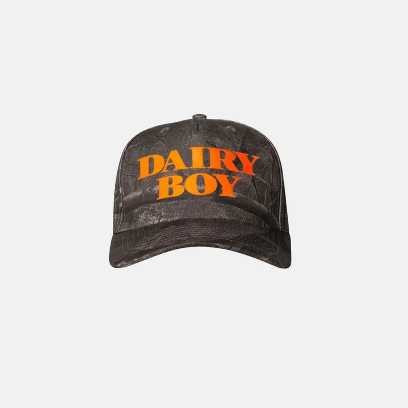 River Camo Trucker Hat - Orange — Dairy Boy