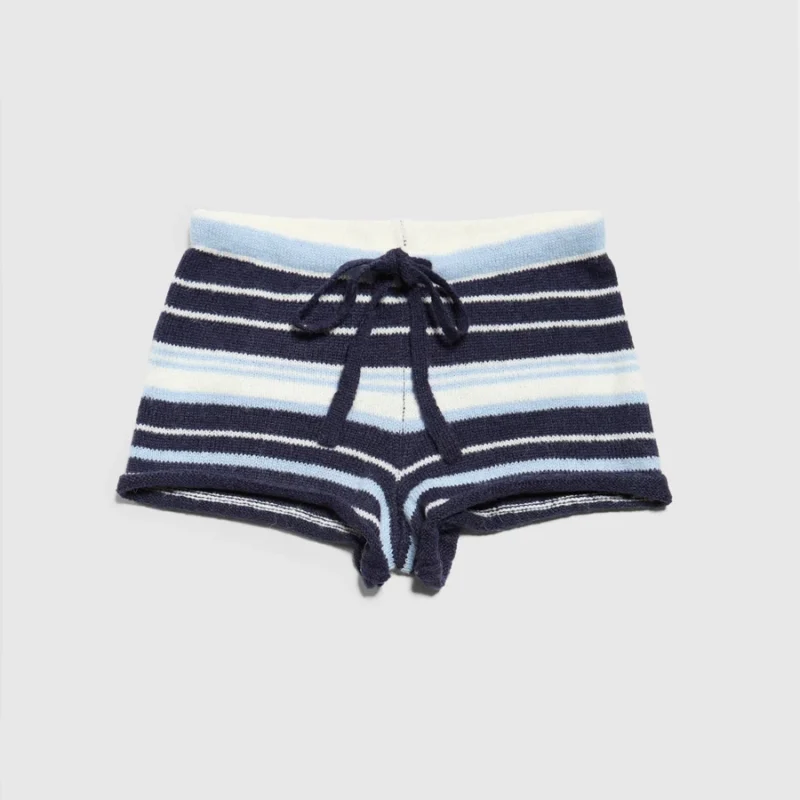 Surfside Striped Knit Shorts - Ocean Blue — Dairy Boy
