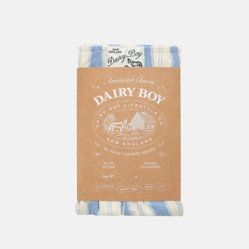 Garden Bed Boxer Shorts - Blue Pinstripe — Dairy Boy