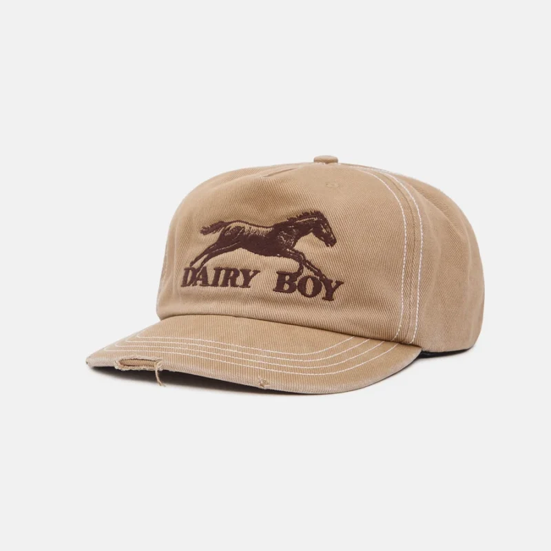 Quarter Trucker Hat - Tan — Dairy Boy
