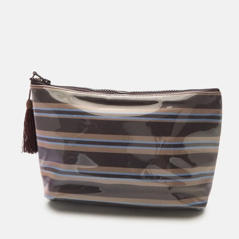 Cashmere Makeup Bag - Coffee Stripe — Dairy Boy