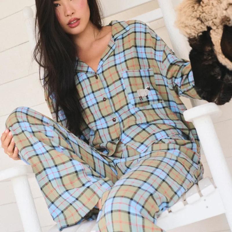 Farm Friends Sleep Set - Sheep in Scottish Plaid — Dairy Boy