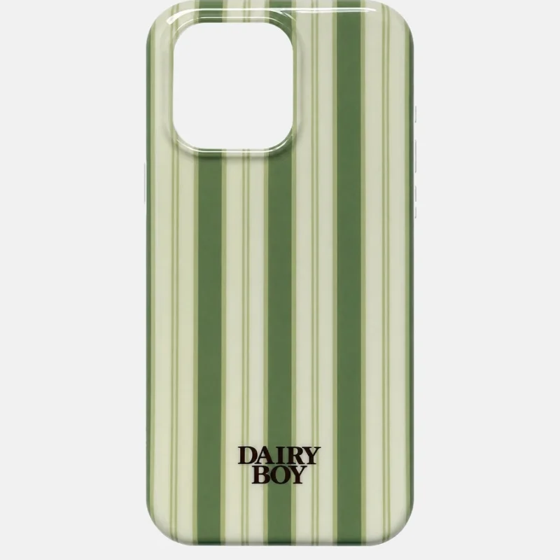 Farm Friends Phone Case - Green Pinstripe — Dairy Boy