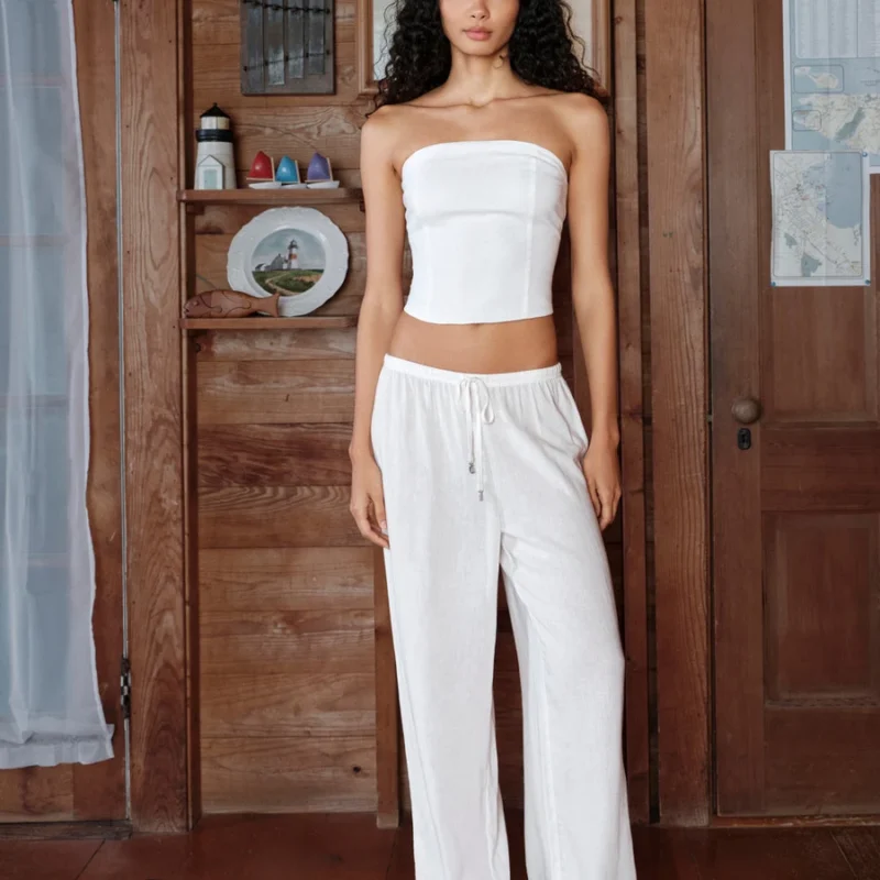 Everyday Linen Pant - Bright White — Dairy Boy