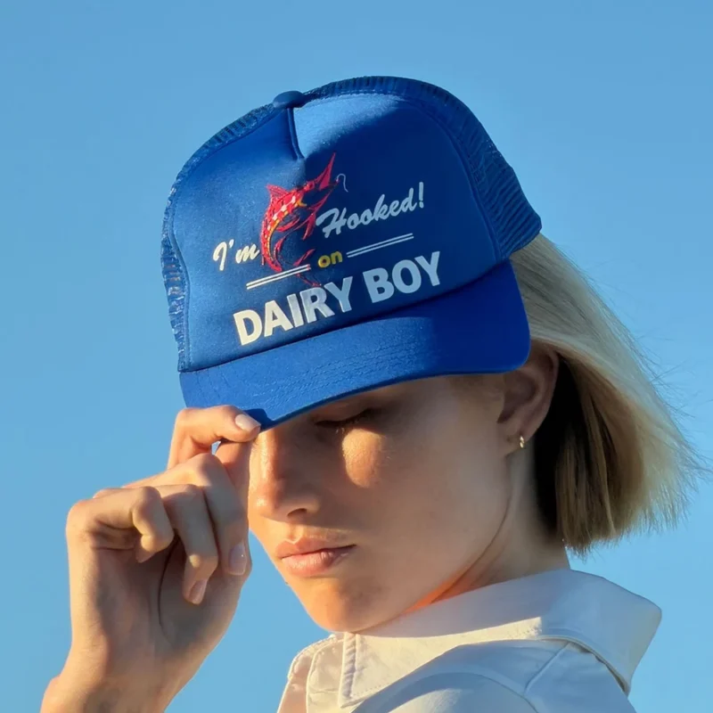 I'm Hooked Trucker Hat - Electric Blueberry — Dairy Boy