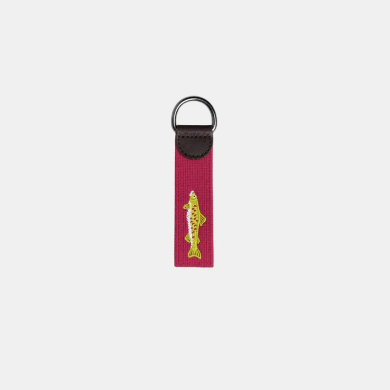 Needlepoint Keychain - Pink — Dairy Boy
