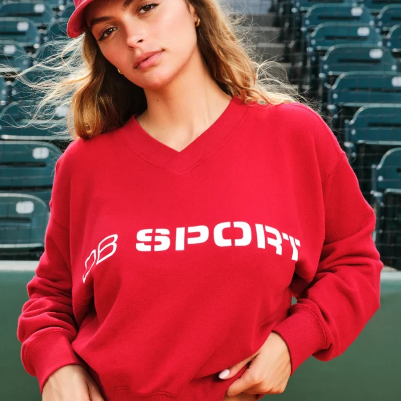 The Club V Neck - Cherry Red — Dairy Boy