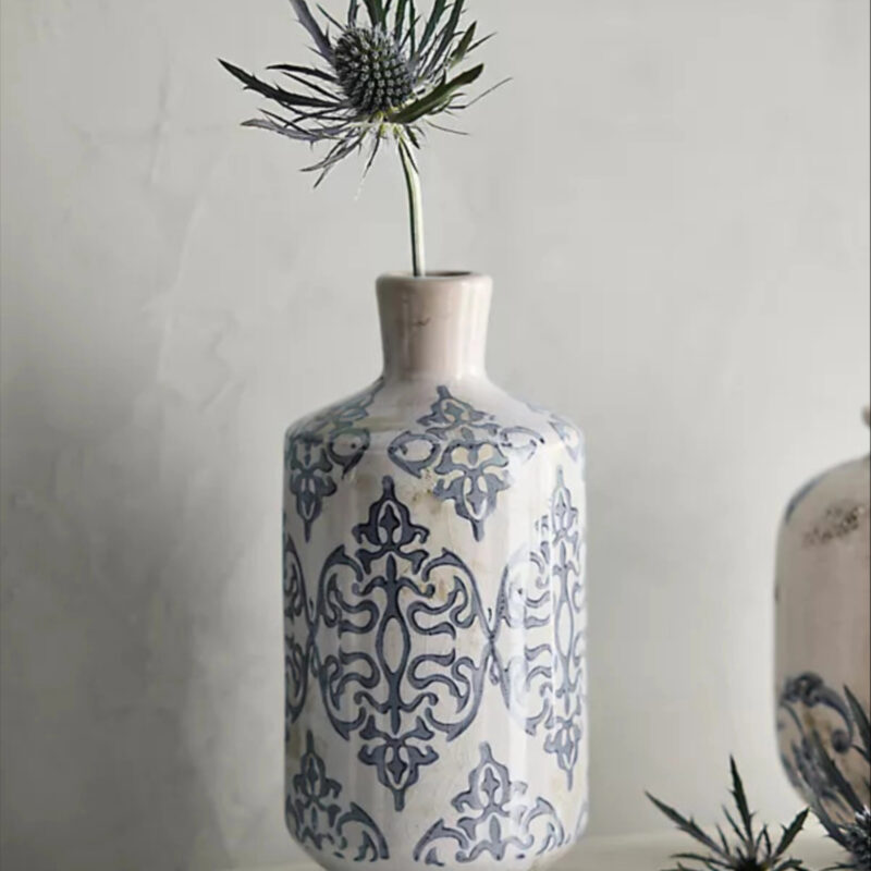 Damask Ceramic Vase, Tall at Terrain