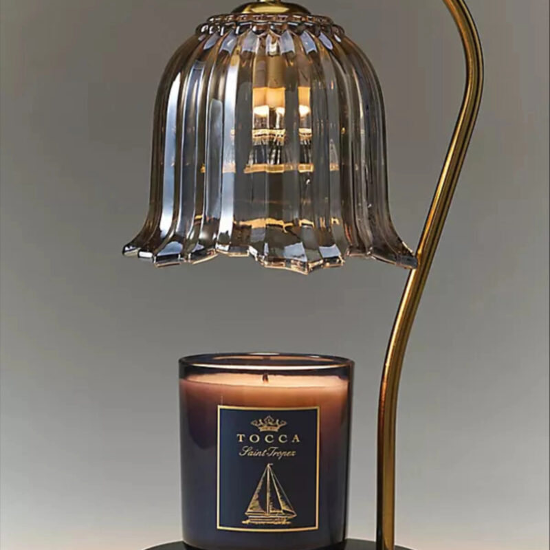 Dark Glass Candle Warmer Lamp