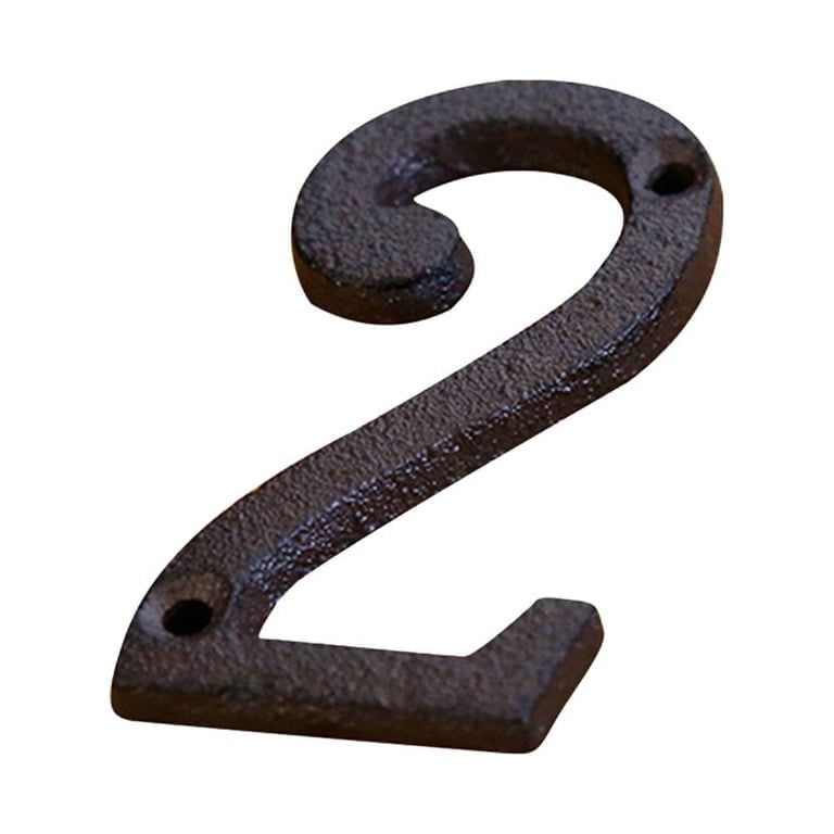 Darzheoy 3 Inch Iron House Number, Iron Black House Numbers for Outside, Metal Mailbox Numbers fo...