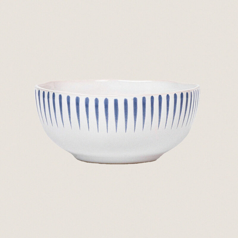 Delft Blue Sitio Stripe Cereal/Ice Cream Bowl