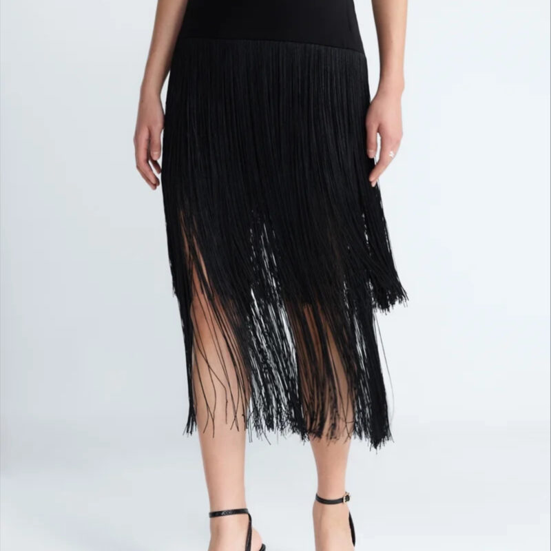 Devil Wears Prada Scoop Collection Women's and Women's Plus Fringe Skirt, Sizes 0-26W