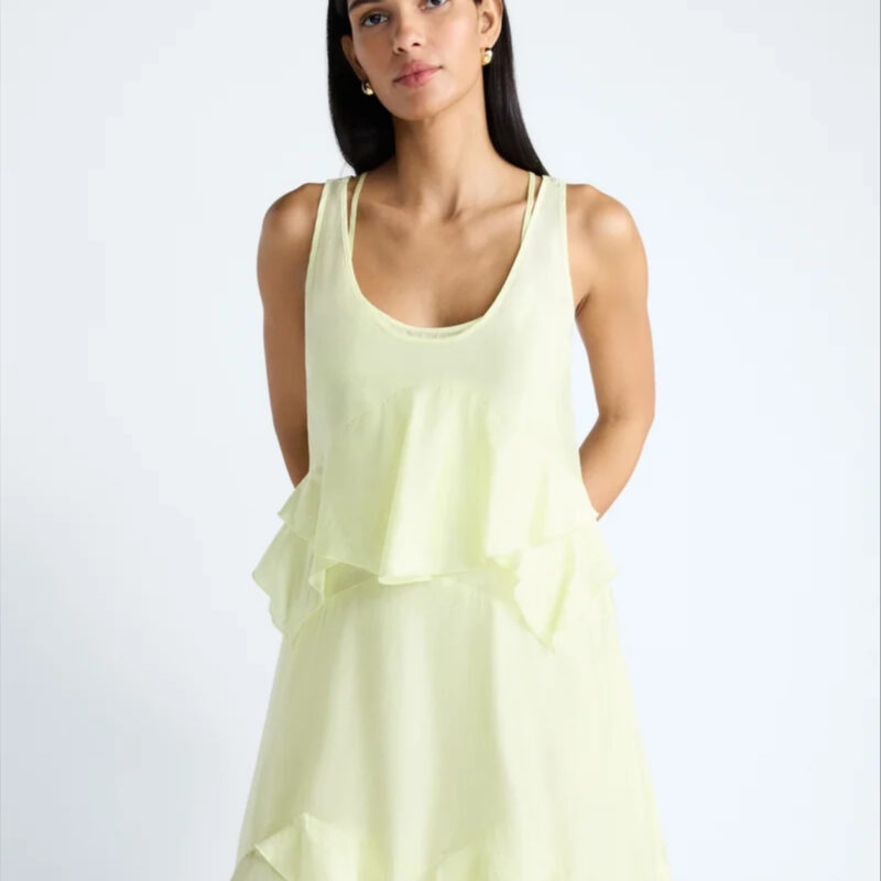 Devil Wears Prada Scoop Collection Women’s and Women's Plus Mini Ruffle Tank Dress, Sizes XS-4X