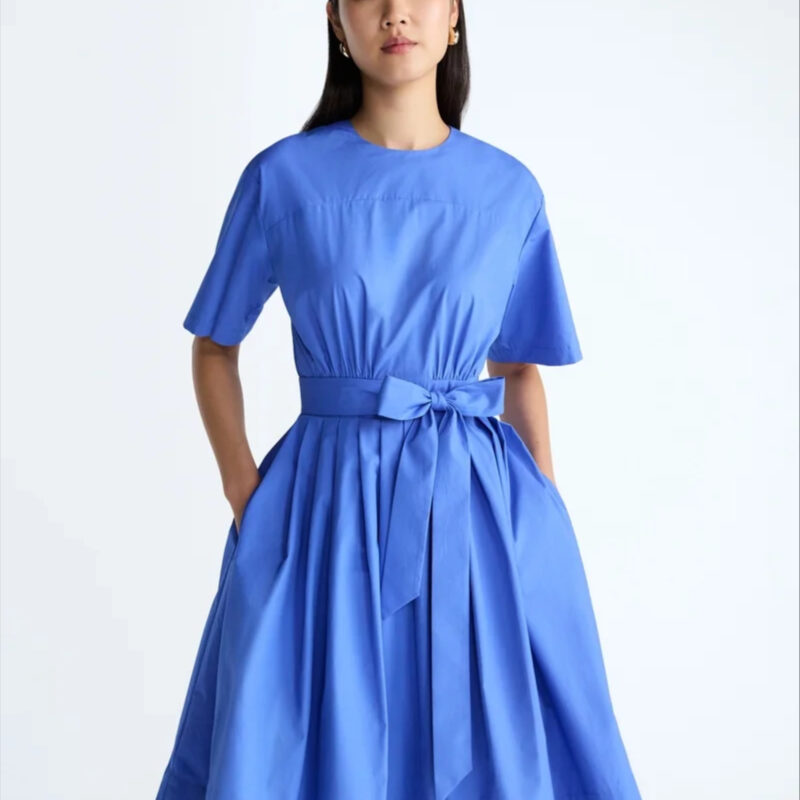 Devil Wears Prada Scoop Collection Women's and Women's Plus Cotton Tie-Waist Midi Dress, Sizes 0-...