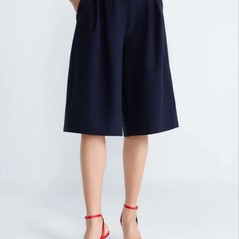 Devil Wears Prada Scoop Collection Women’s High Rise Pleated Culottes, 15" Inseam, Sizes 0-20