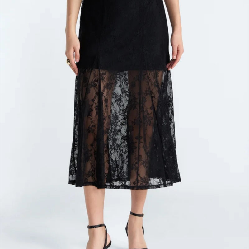 Devil Wears Prada Scoop Collection Women's Lace Maxi Skirt, Sizes XS-XXL