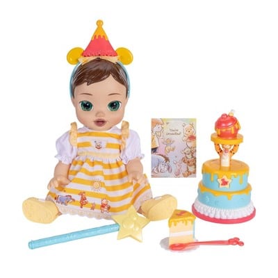 Disney Darlings Magical Birthday Surprises Winnie the Pooh Doll Brown Hair Brown Eyes