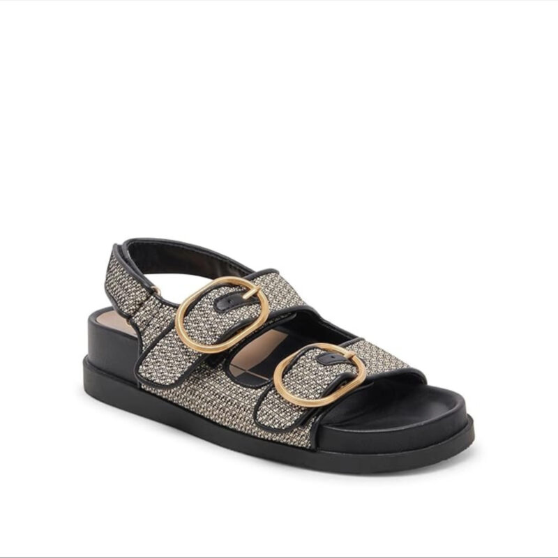 Dolce Vita Starla Women's Sandals Black Woven : 9.5 M, Leather