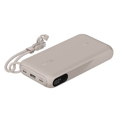 Belkin BoostCharge Power Bank, 20K, Sand (BPB028FQSD)