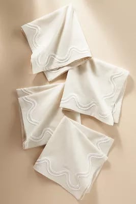 Madeline Embroidered Napkins, Set of 4