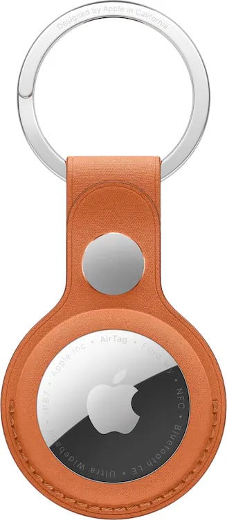 Apple - AirTag FineWoven Key Ring - Fox Orange