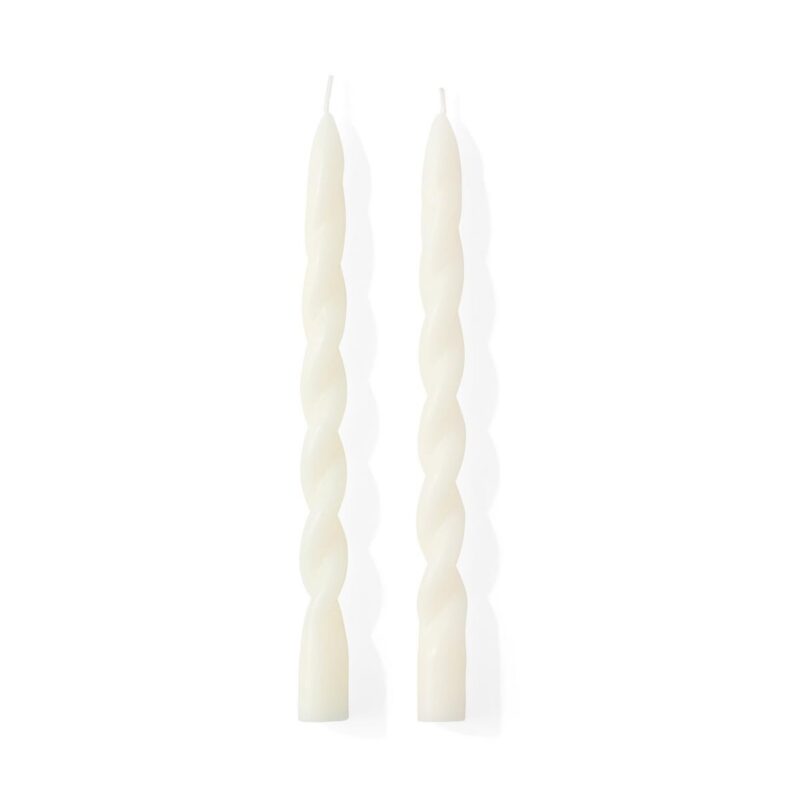 Barley Twist Taper Candles (Set of 2)