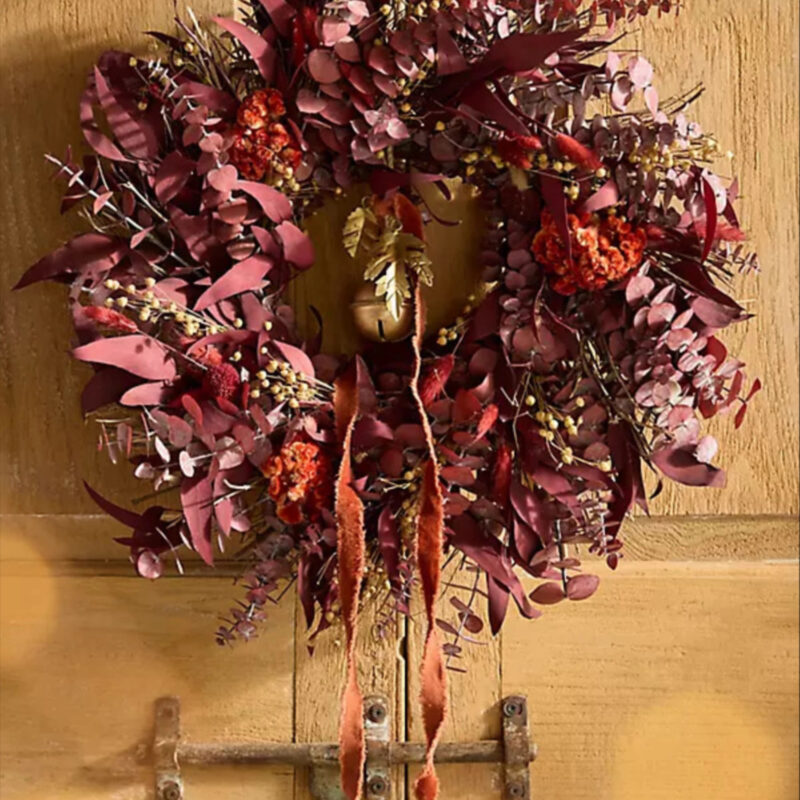 Dried Vermilion Ember Wreath