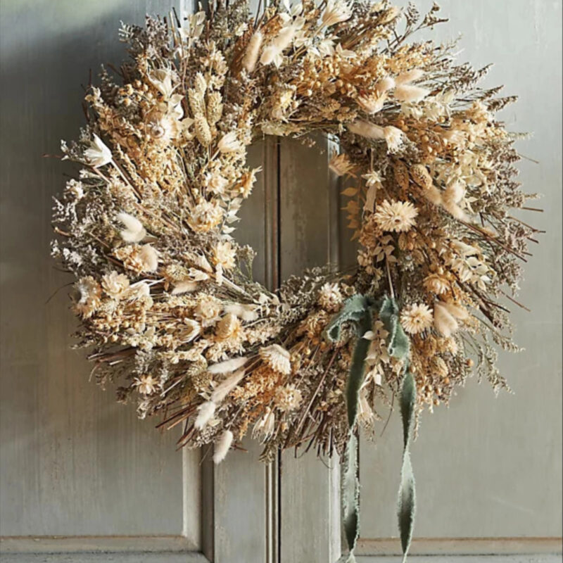 Dried White Florals Wreath