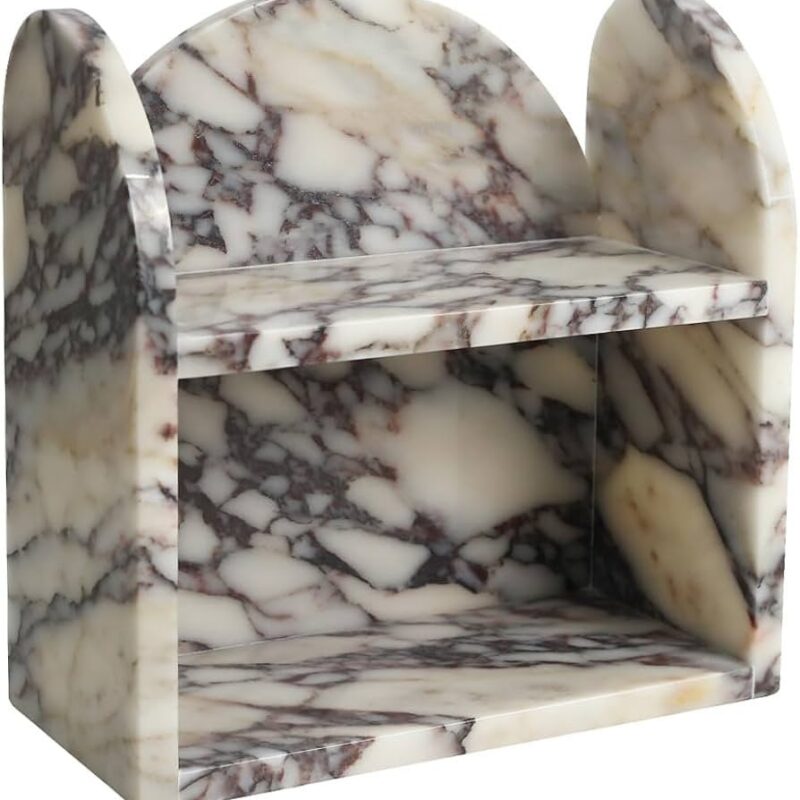 DUANYAN Marble Shelf Bathroom Counter Organizer and Storage 2-Tier