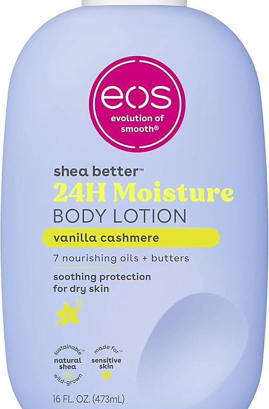 eos Shea Better Body Lotion Vanilla Cashmere, 24-Hour Moisture Skin Care, Lightweight & Non-Greas...