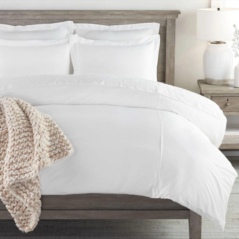 Essential Sateen Duvet, White, King/Cal. King