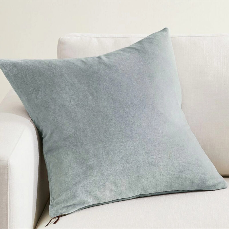 Everywhere Velvet Pillow Cover, Cloud Blue, 20"
