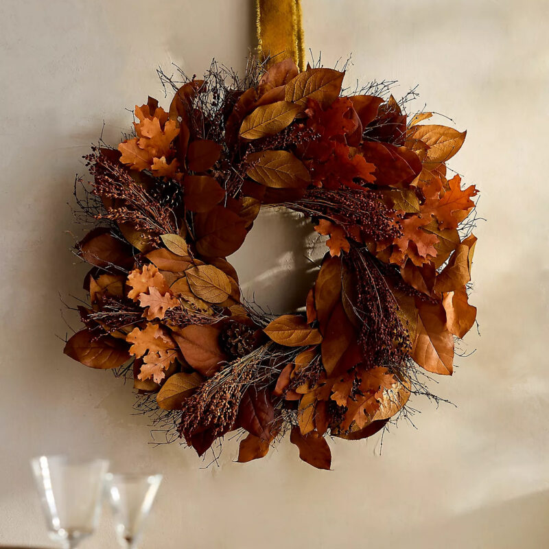 Fall Foliage Dried Wreath