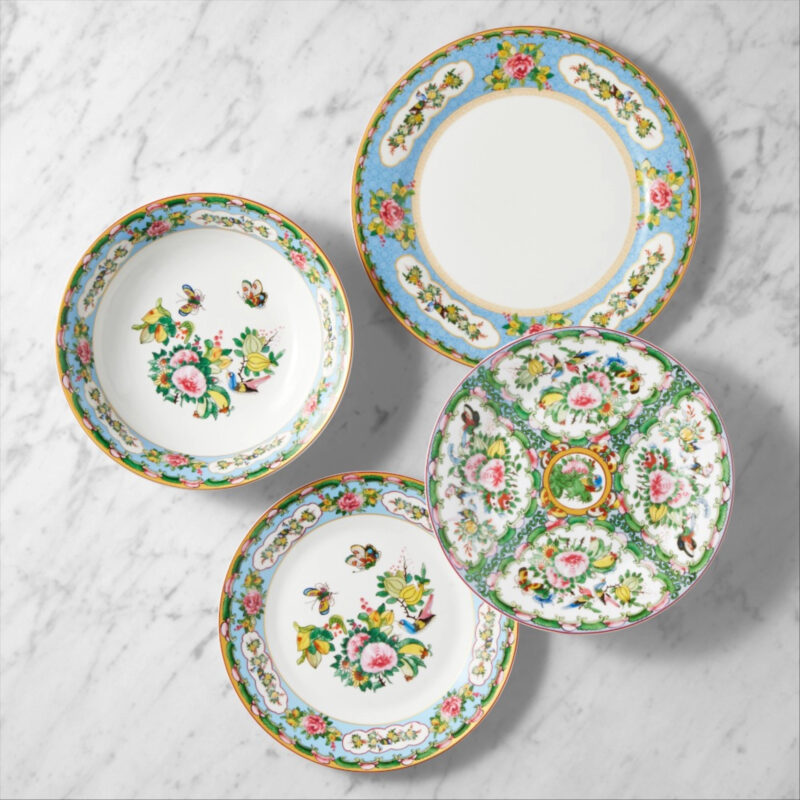 Famille Rose 12-Piece Dinnerware Set